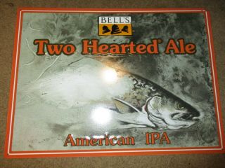 Bells Brewing Two Hearted Ale Mispunch Metal Tacker Sign Craft Beer Brewery