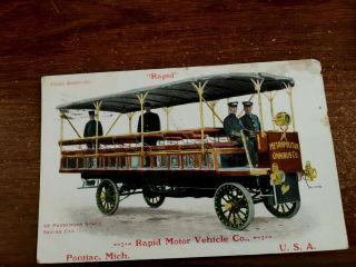 Rapid Motor Vehicle Co.  Pontiac,  Mi.  Rapid Merchant Delivery Car Pc 1907