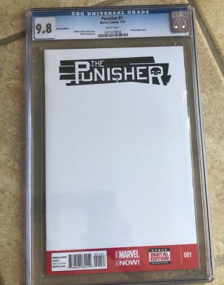 The Punisher 1 Cgc 9.  8 2014 Series - Sketch Edition Variant Cover