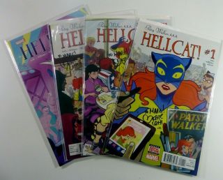 Marvel Patsy Walker A.  K.  A.  Hellcat 1 2 3 4 Signed By Kate Leth Nm Ships