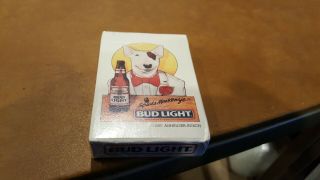 Rare Vintage Deck Playing Cards Bud Light " Spuds Mackenzie " 1987