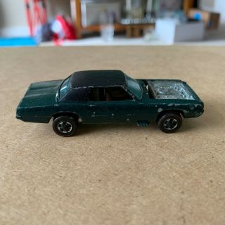 Rare Hot Wheels Redline - Custom T - Bird - 1967 Green with Black top 3