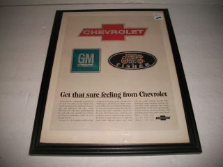 1967 Chevrolet Products Print Ad " Get That Sure Feeling From Chevrolet "