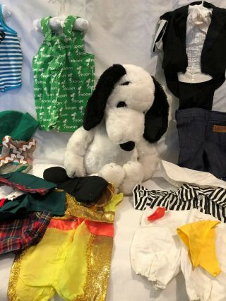 Vintage 20 " Plush Snoopy With 12 Outfits,  United Feature Syndicate