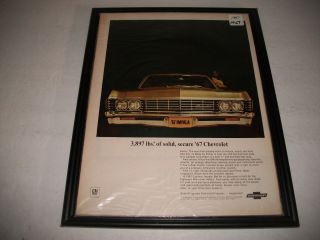 1967 Chevrolet Impala Sport Coupe Print Ad Garage Art
