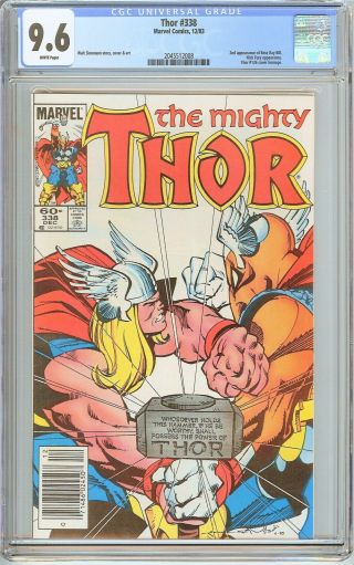 Thor 338 Cgc 9.  6 White Pages (1983) 2045512008 2nd Appe.  Beta Ray Bill