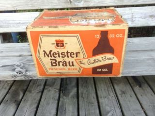 Vintage Meister Brau Beer Case 1963 32 Ounce Size
