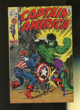 Captain America 110 Vf 8.  0 1 Book Marvel Rogers Avengers 1st Madam Hydra