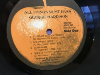 GEORGE HARRISON - All Things Must Pass - 1970 - Apple Label (3 LP ' S/POSTER) 4