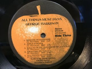GEORGE HARRISON - All Things Must Pass - 1970 - Apple Label (3 LP ' S/POSTER) 6