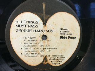 GEORGE HARRISON - All Things Must Pass - 1970 - Apple Label (3 LP ' S/POSTER) 7