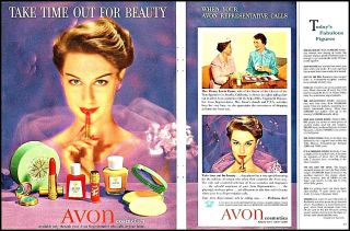 1956 Avon Cosmetics Radio City Ny Make - Up Women Vintage Photo Print Ad