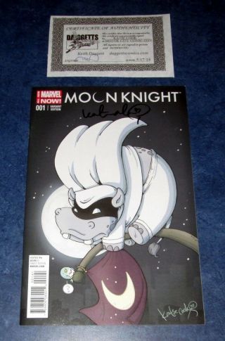 Moon Knight 1 Signed Katie Cook Cute Animal Variant Marvel Now 2014 Nm
