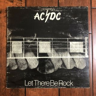 Ac/dc 1977 Lp Let There Be Rock Rare Oz Albert Aplp 022 A2/b2 Blue No Roo