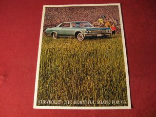 1965 Chevy Gm Showroom Salesman Sales Brochure Booklet Old