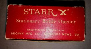 2 Vintage Starr X Wall Mount Bottle Openers - Coca - Cola w/ Box & 7 up - 1960 ' s 4