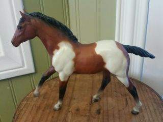 Vintage Breyer Horse Brown White Paint