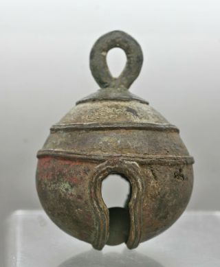 Rare Antique Burmese Solid Bronze Elephant Bell Circa 1700 - 1800s