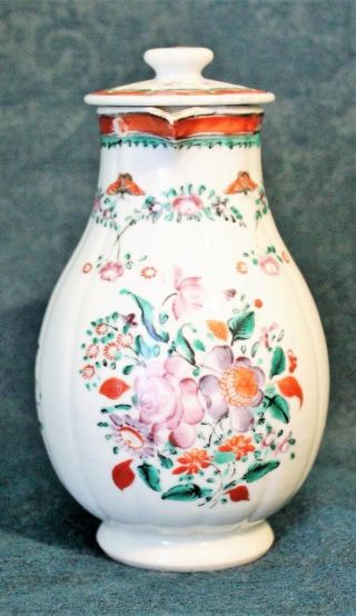 Antique 18th Century Chinese Export Sparrow Beak Porcelain Jug Painted Enamel