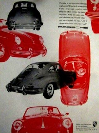 1961 Porsche Ever Drive Behind A Porsche? Vintage Print Ad - 8.  5 X 11 "