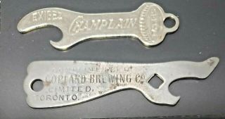 Two Vintage Beer Bottle Openers Copeland And Champlain