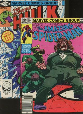 Spider - Man 228,  229,  230,  231,  232,  262 6 Books Marvel Comics,  Peter Parker 4