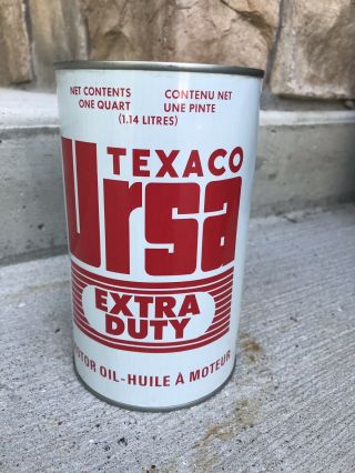 Vintage Texaco Ursa Extra Heavy Duty Motor Oil Can