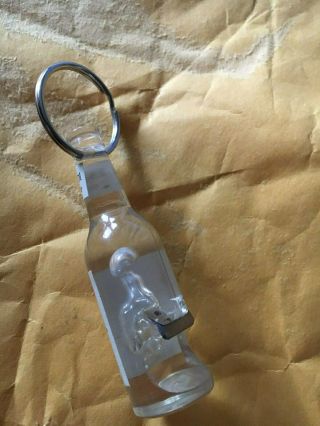 Bacardi Silver Plastic Bottle Key Chain with Bottle Opener 2