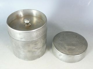 CHINESE SWATOW PEWTER TEA CADDY E20THC 6