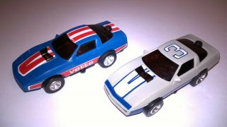 1984 Playskool Power Rods - Corvette & Turbo - Rare Electric Race Cars - Vgc