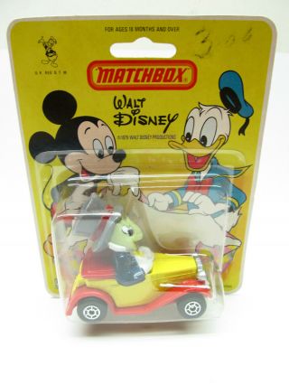 Matchbox Lesney Hk 1979 Disney Series Jiminy Cricket Model A Ford On Card