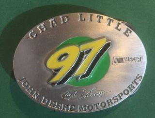 John Deere Nascar Motorsports 97 Chad Little 1998 Belt Buckle Roush Racing Jd