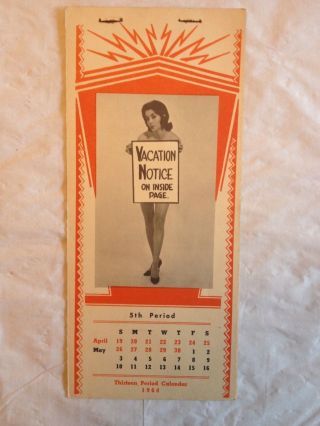 Superior Switchboard & Devices Co Canton,  Ohio Apr - May 1964 Pin - Up Calendar