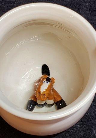 Pottery Animug Horse In A Mug Hidden Surprise