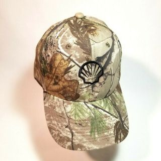 Shell Petroleum Chemical Royal Dutch Ball Cap Hat Realtree Camouflage Oil Gas