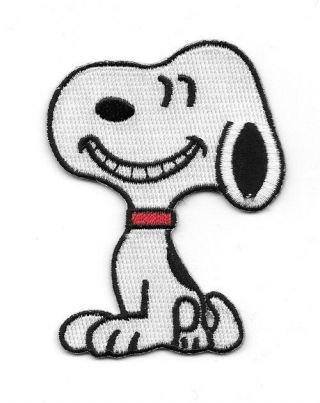 Peanuts Comic Strip Animated Snoopy Sitting Figure Embroidered Patch