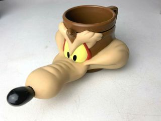 Wile E Coyote Mug Cup Warner Bros Looney Tunes 3d 1992 Promotional Wiley