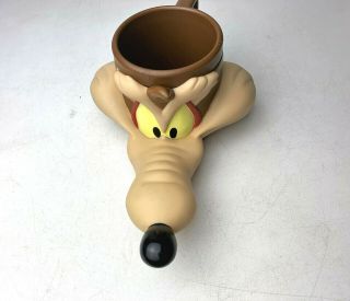 Wile E Coyote Mug Cup Warner Bros Looney Tunes 3D 1992 Promotional Wiley 2