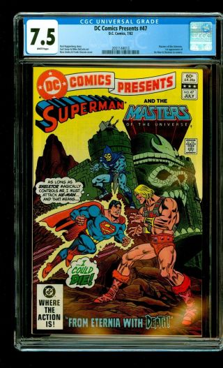 Dc Comics Presents 47 Cgc 7.  5 1st He - Man Skeletor Masters Of The Universe