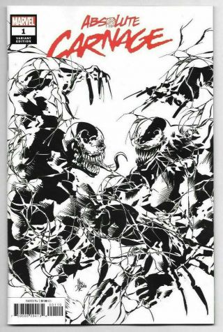 Absolute Carnage 1 Black And White Sketch Variant.