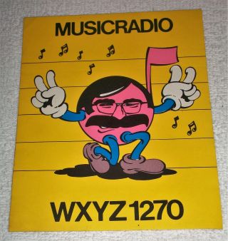 Wxwz 1270 Detroit Musicradio Vintage Sticker Early 1970 