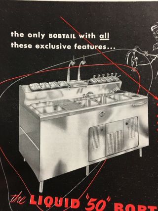 1953 Liquid Carbonic 50 Bobtail Vintage Ice Cream Soda Fountain Trade Print Ad 4