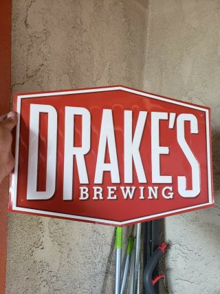 Drake’s Brewery Beer Tin Metal Sign 18” X 12”