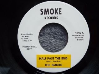 Rare Private Press Garage Psych Rock - The Smoke - Half Past The End - Promo - 45 - (nm -)