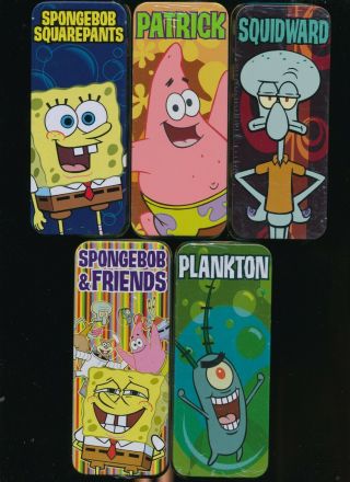 Set Of (5) - 2004 Burger King Spongebob Watches Still Factory