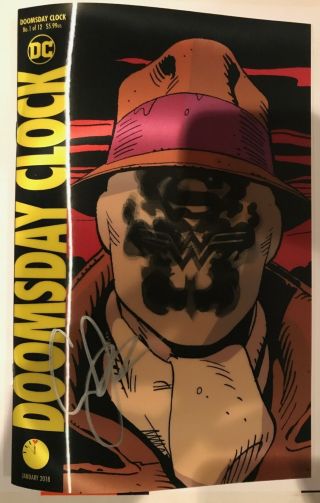 (2017) Doomsday Clock 1 Lenticular Variant Cover Signed Geoff Johns Watchmen