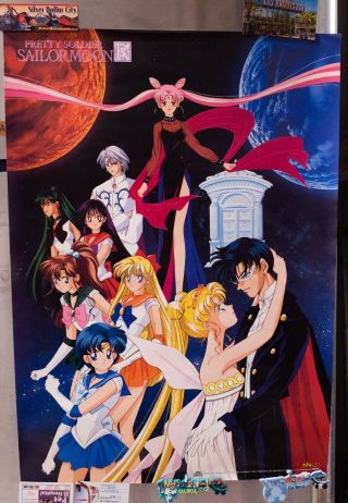 Rare Vintage Sailor Moon R Poster Authentic From Japan