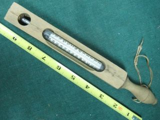 Vintage Wood Thermometer - Made In Germany Fahrenheit