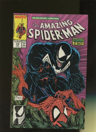 Spider - Man 316 Vf 7.  5 1 Book Marvel Venom Vs.  Peter Black Cat 1989