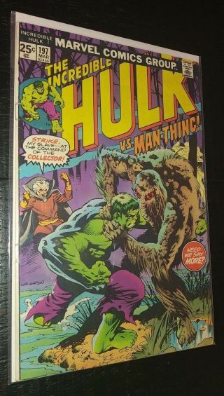 1976 Marvel The Incredible Hulk Issue 197 Comic Book Vintage Rare Sleeved/board